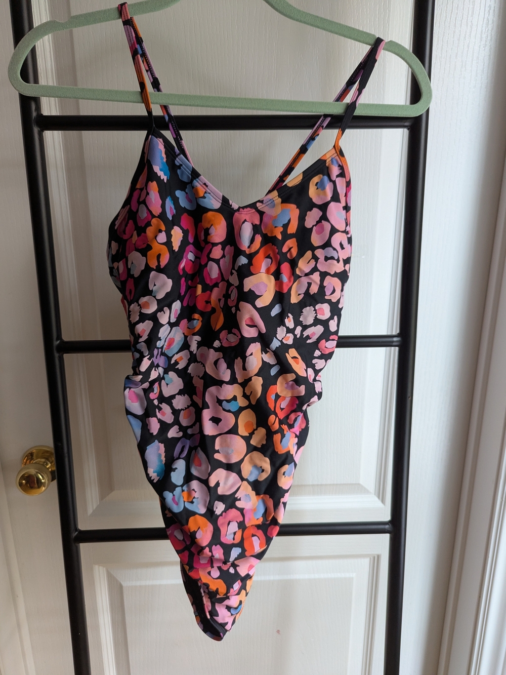 One-Piece Swimsuit in Multicolor Leopard Print